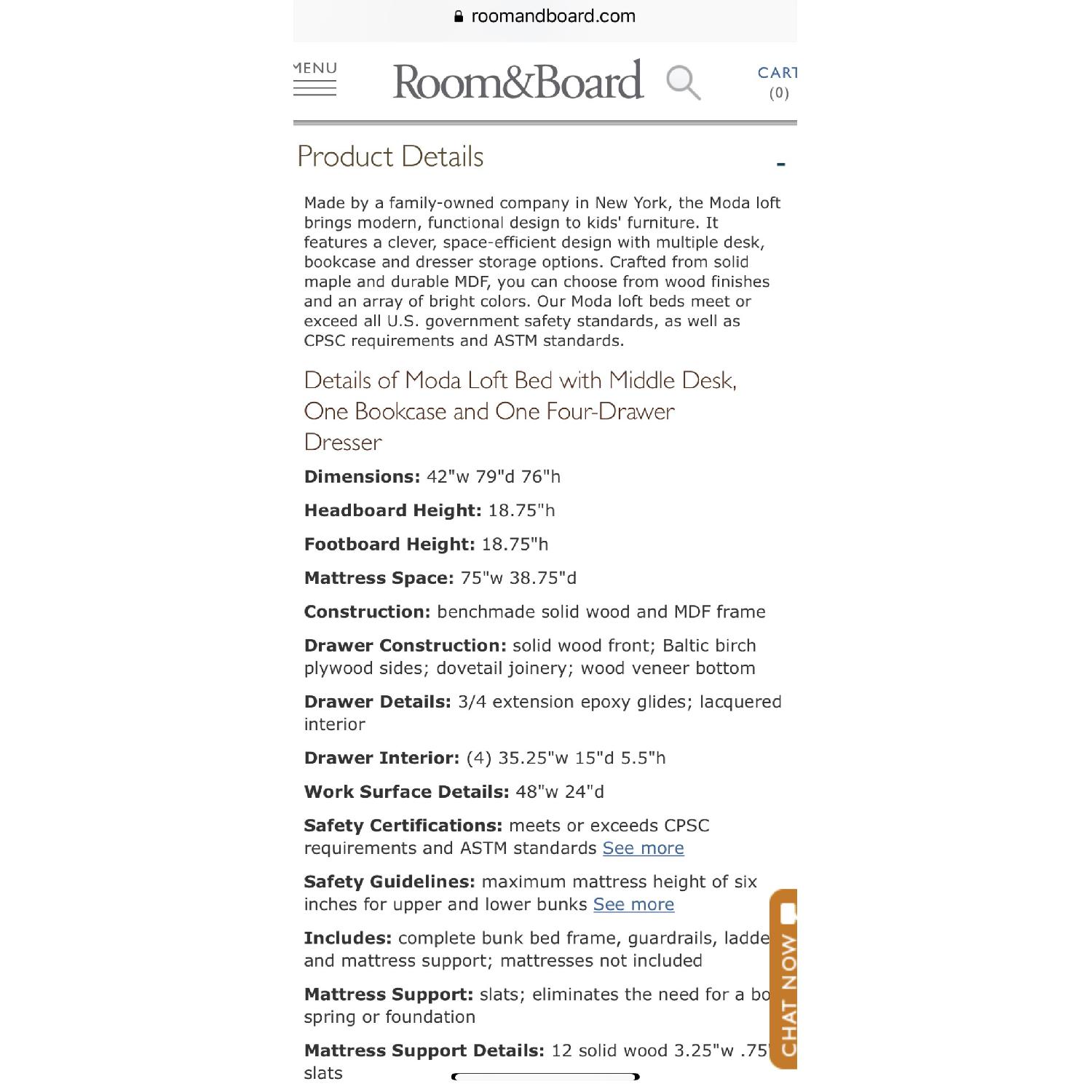 Moda Loft Bed with Desk, Dresser and Bookcase - image-8