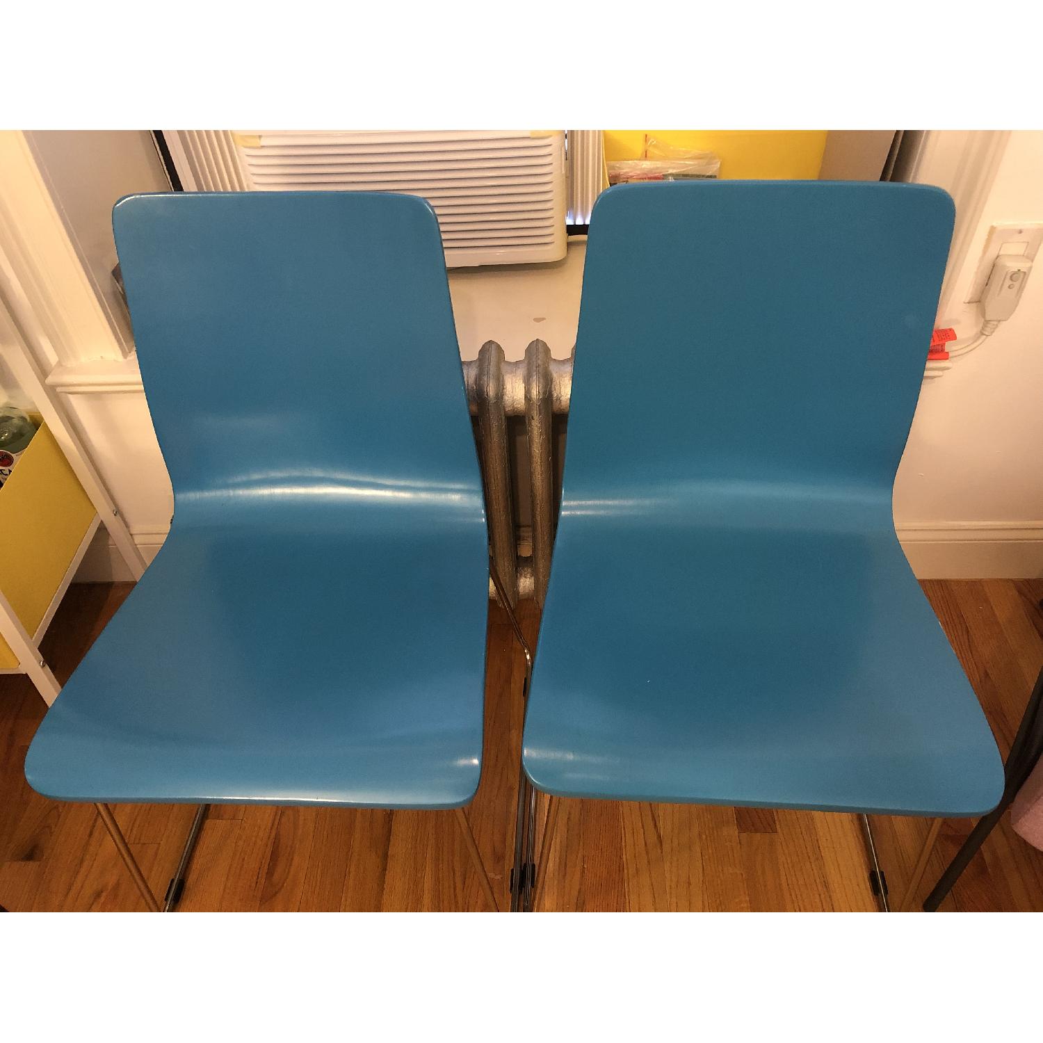 CB2 Blue Chairs AptDeco