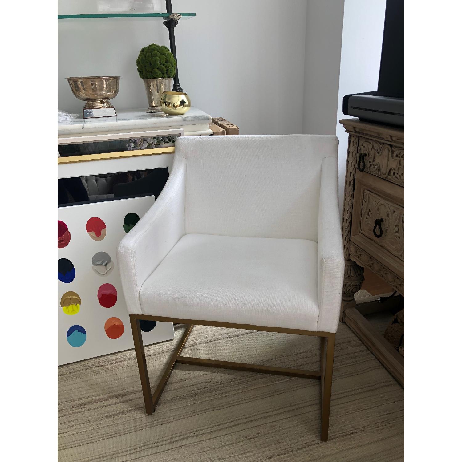 Restoration Hardware Emery Slope Arm Fabric Armchair - image-1