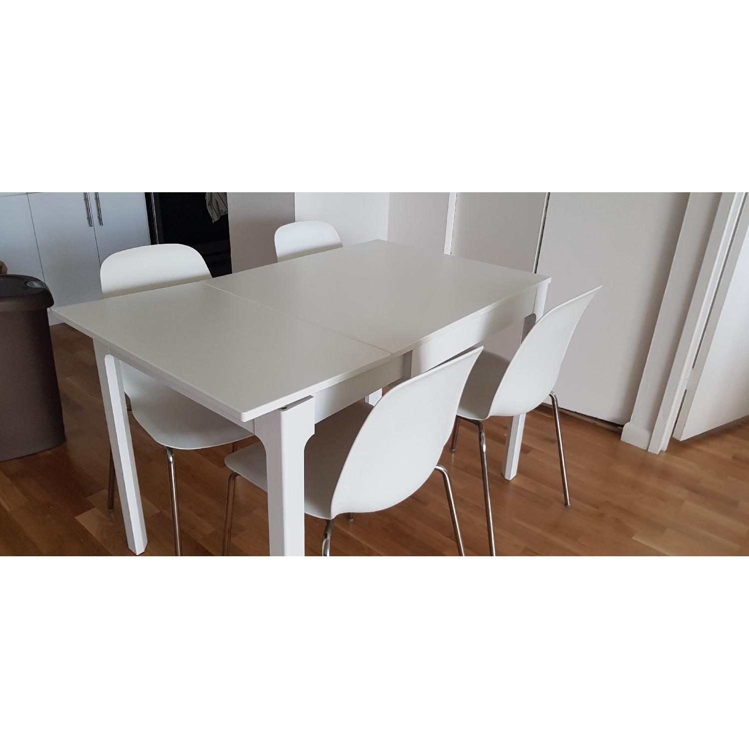 Ikea Extendable Dining Table w/ 2 Barstools & 4 Chairs - image-6
