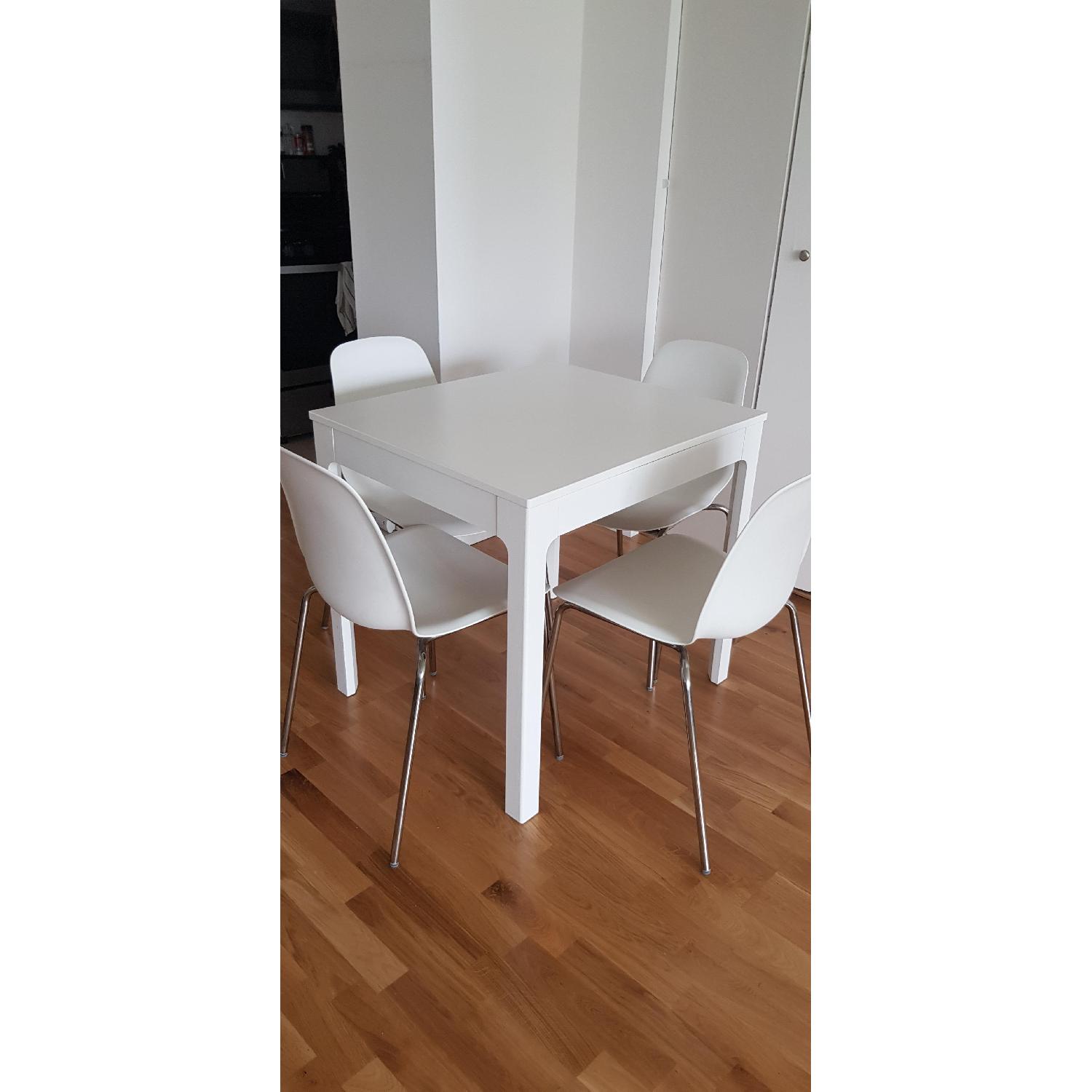 Ikea Extendable Dining Table w/ 2 Barstools & 4 Chairs - image-7