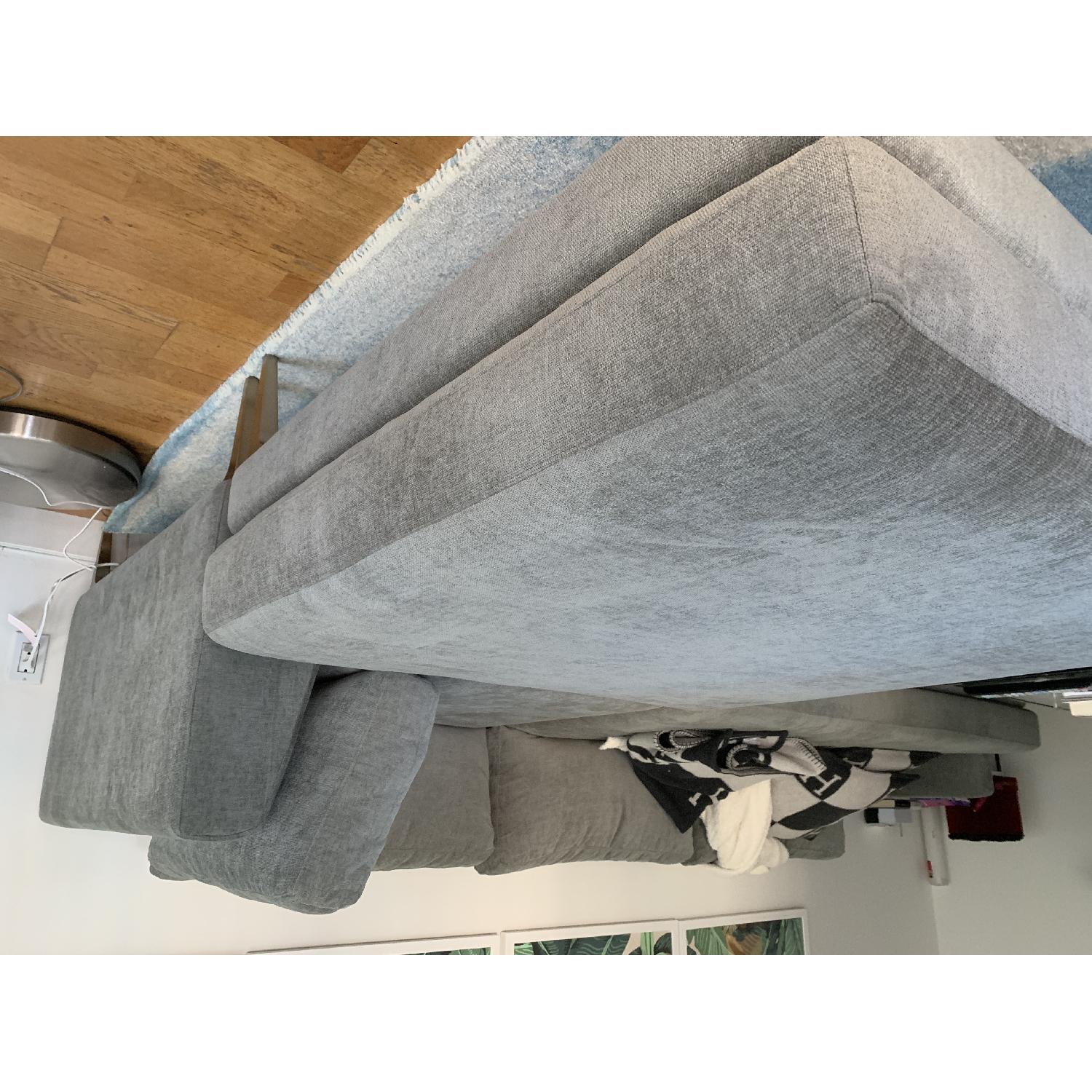 West Elm Andes Sectional Sofa in Mineral Grey Velvet - image-3