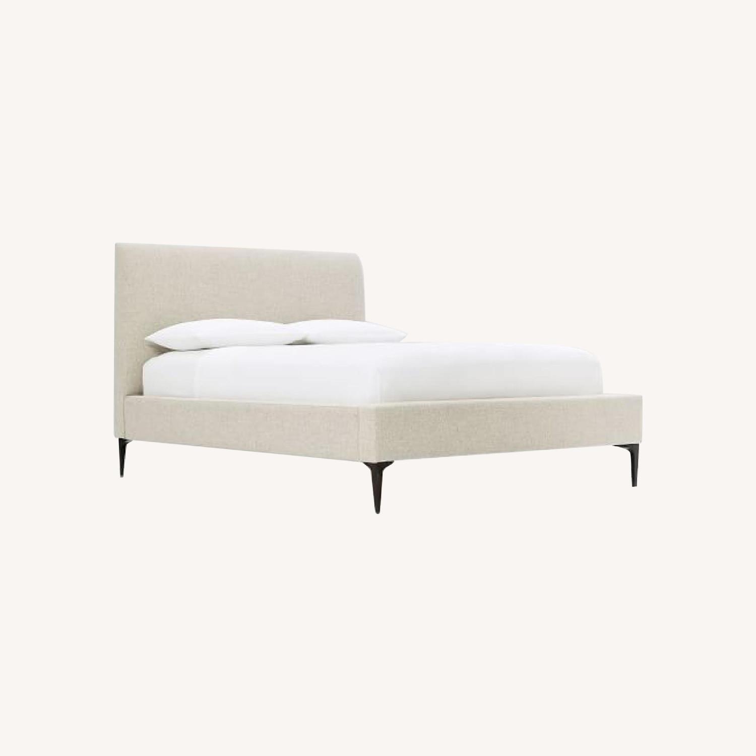 West Elm Andes Deco Upholstered King Bed AptDeco