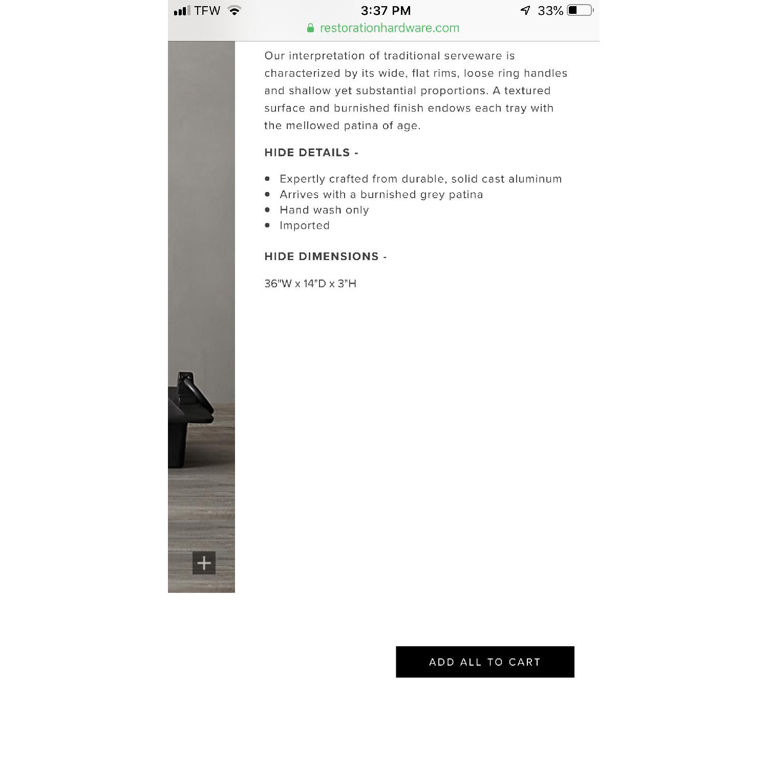 Restoration Hardware Hanover Tray - image-1