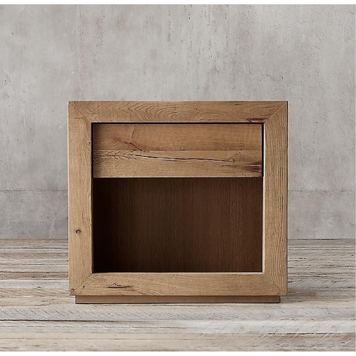 Restoration Hardware Reclaimed Russian Oak Nightstand AptDeco