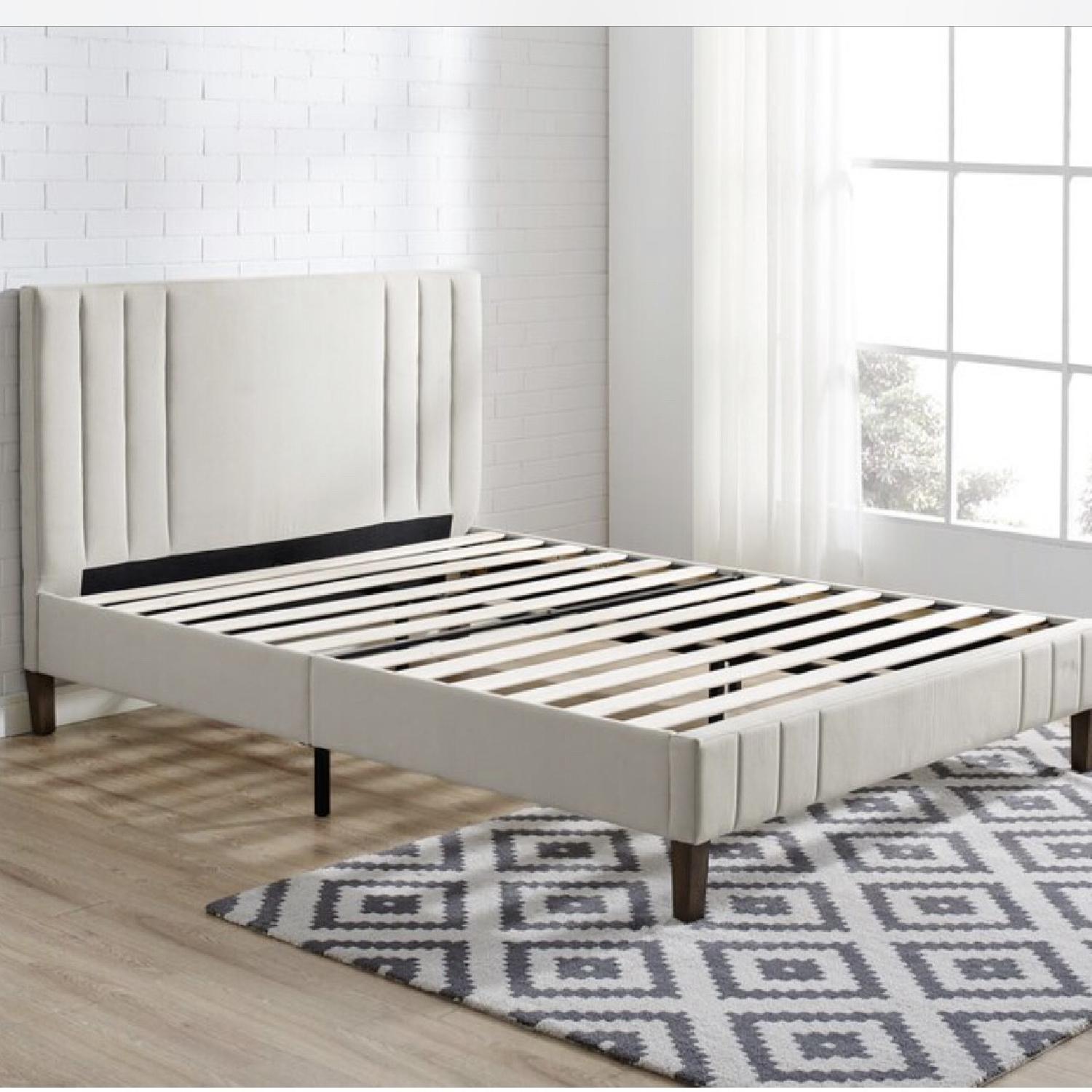 Modern Upholstered Full Size Platform Bed - image-1