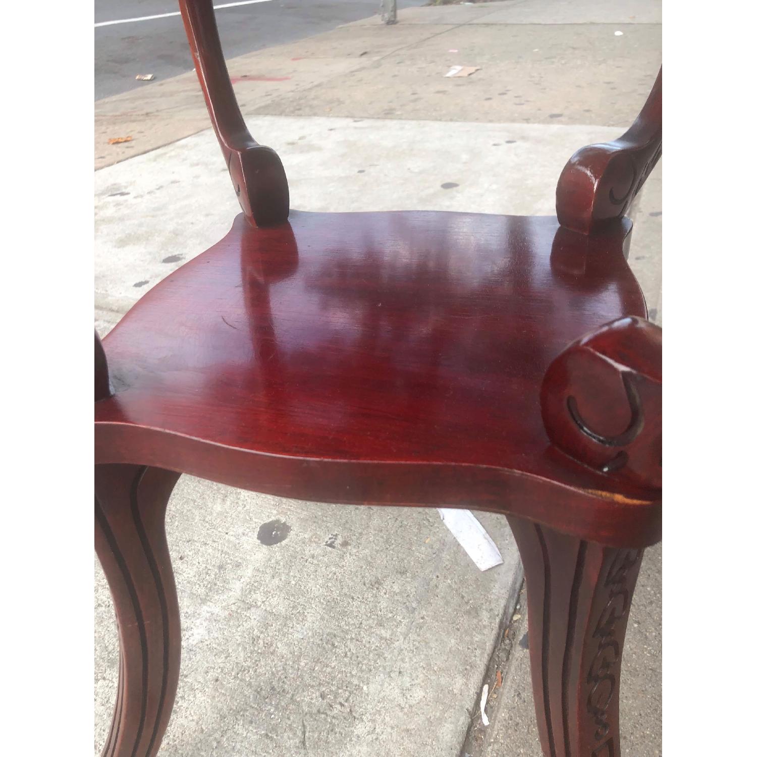 Antique 1940s Cherry Wood Side Table - image-3