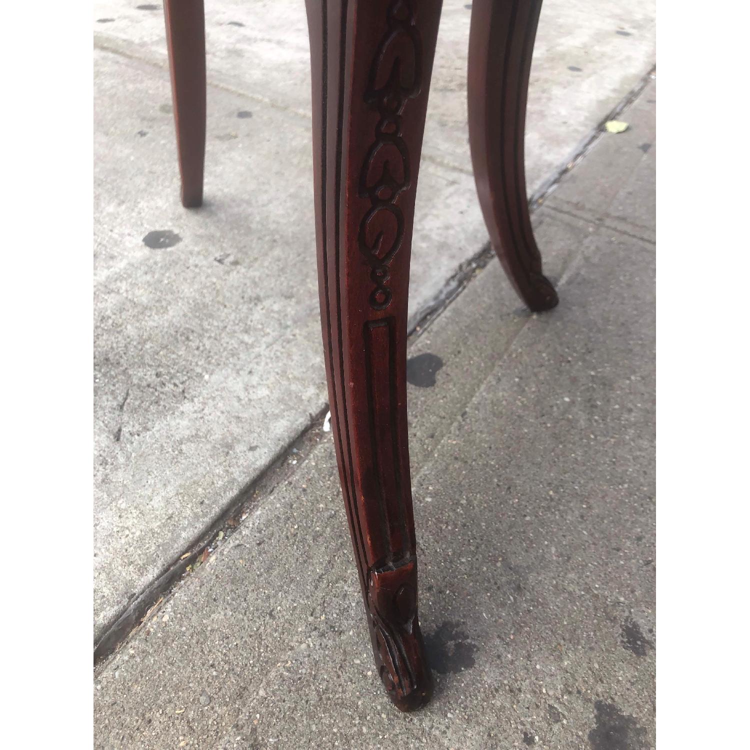 Antique 1940s Cherry Wood Side Table - image-10