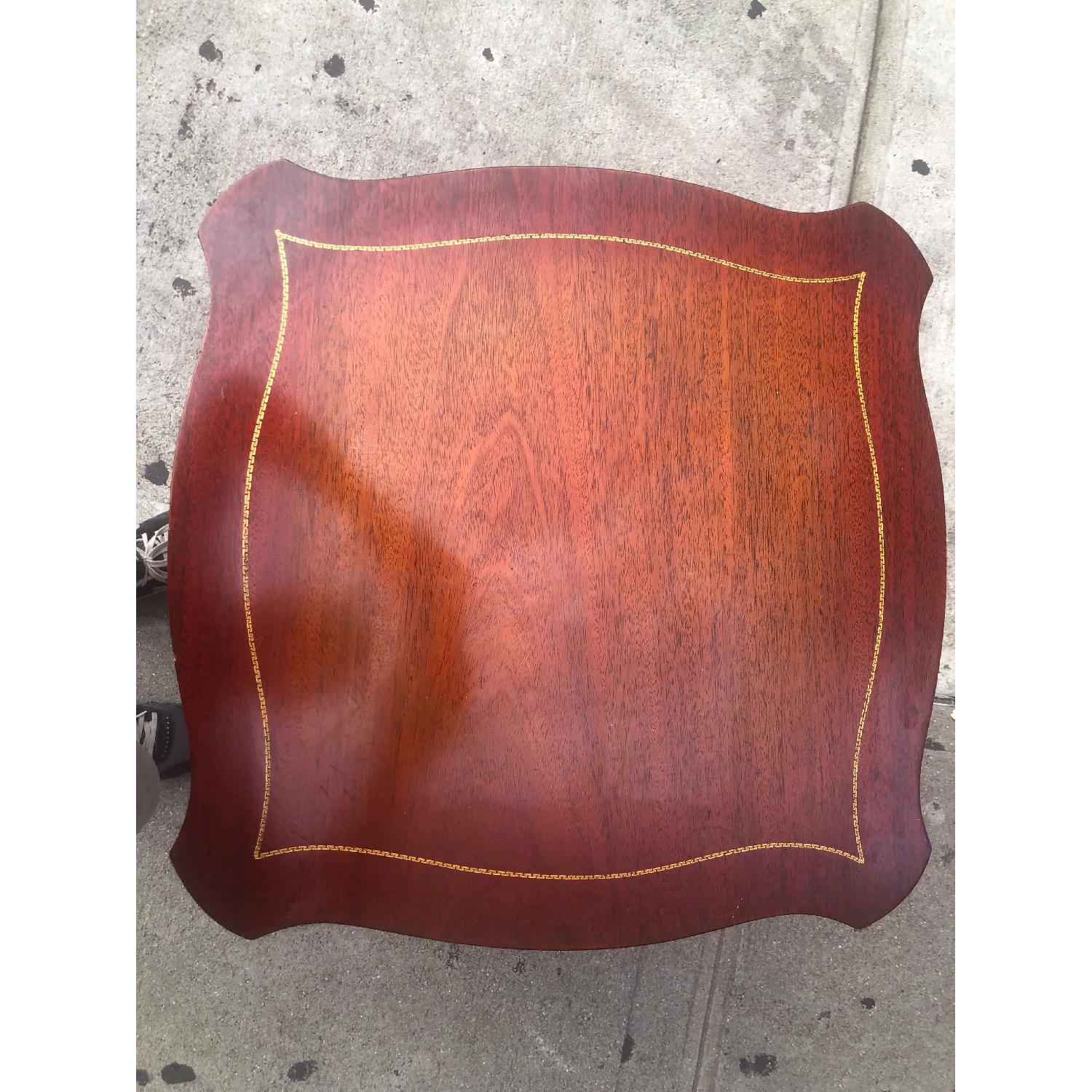 Antique 1940s Cherry Wood Side Table - image-7