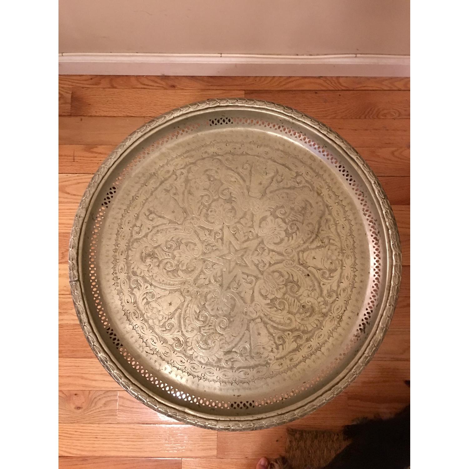 Moroccan Folding Metal Tea Table - image-3
