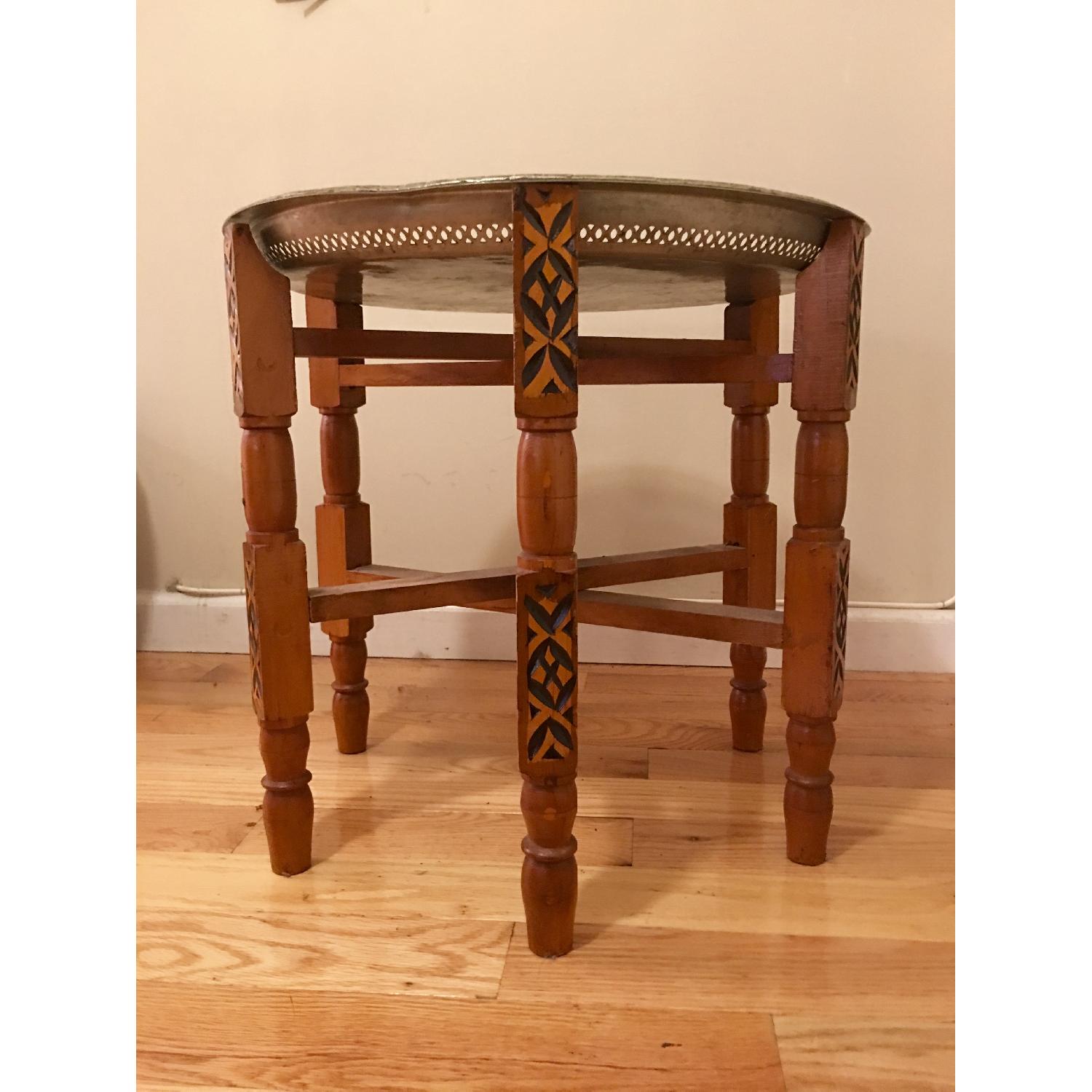 Moroccan Folding Metal Tea Table - image-4
