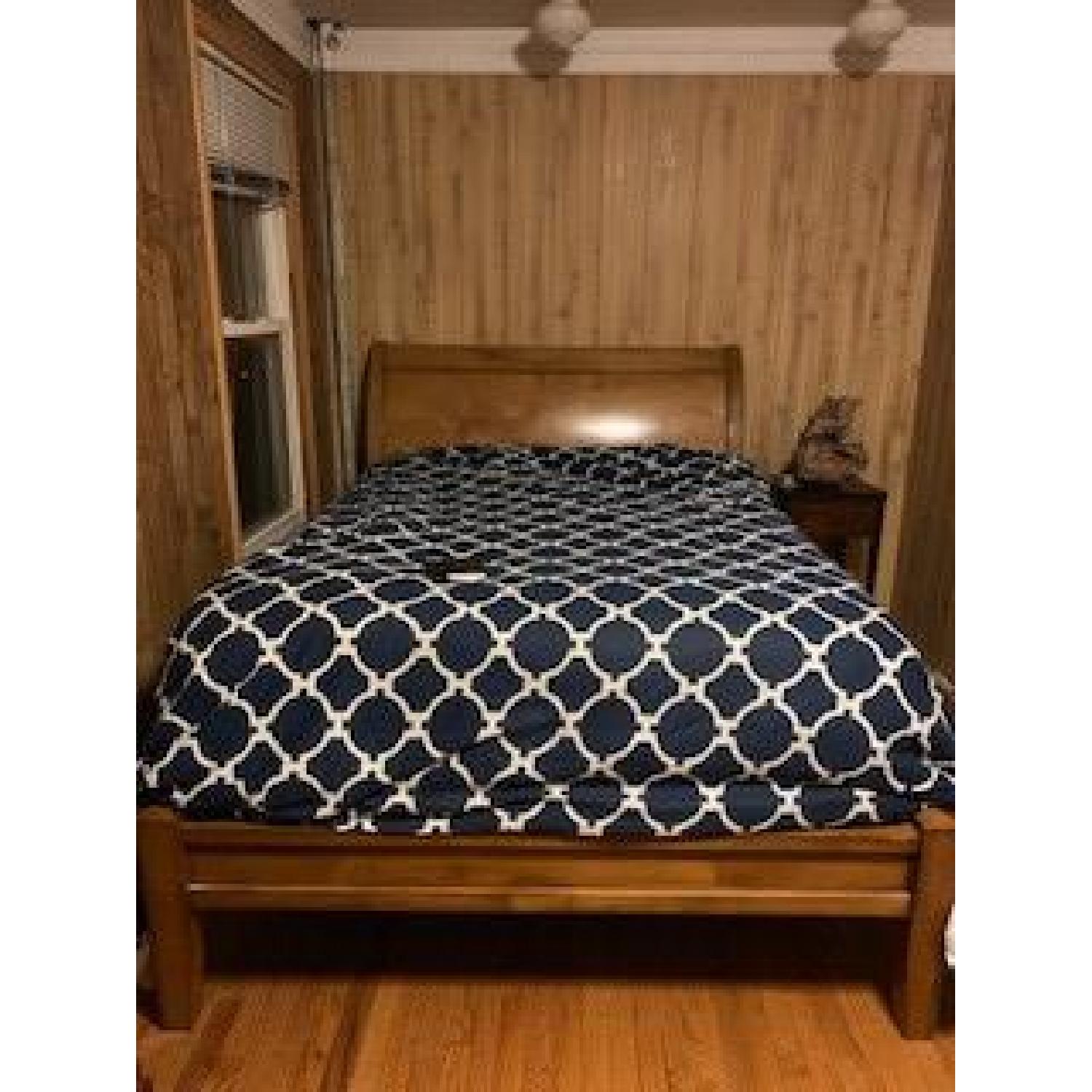 Pottery Barn Valencia Oak Sleigh Bed - image-2