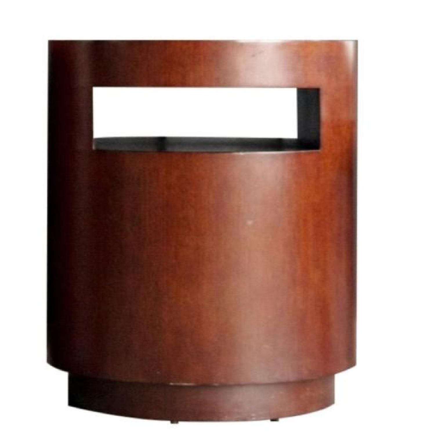 Crate & Barrel Wood Round Side Table - image-0