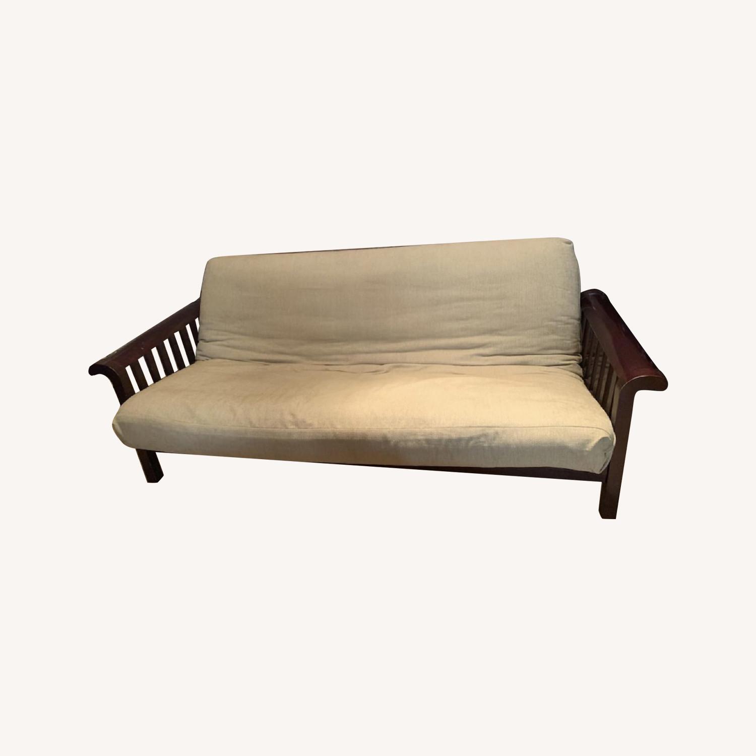 Ikea Wood Frame Futon - image-0
