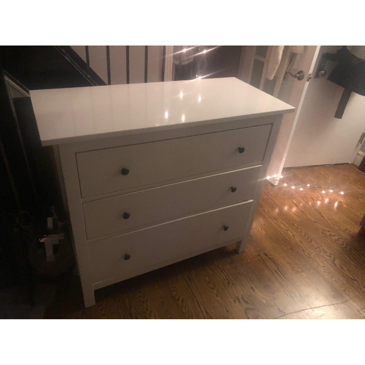 Ikea Hemnes 3 Drawer White Dresser - image-1