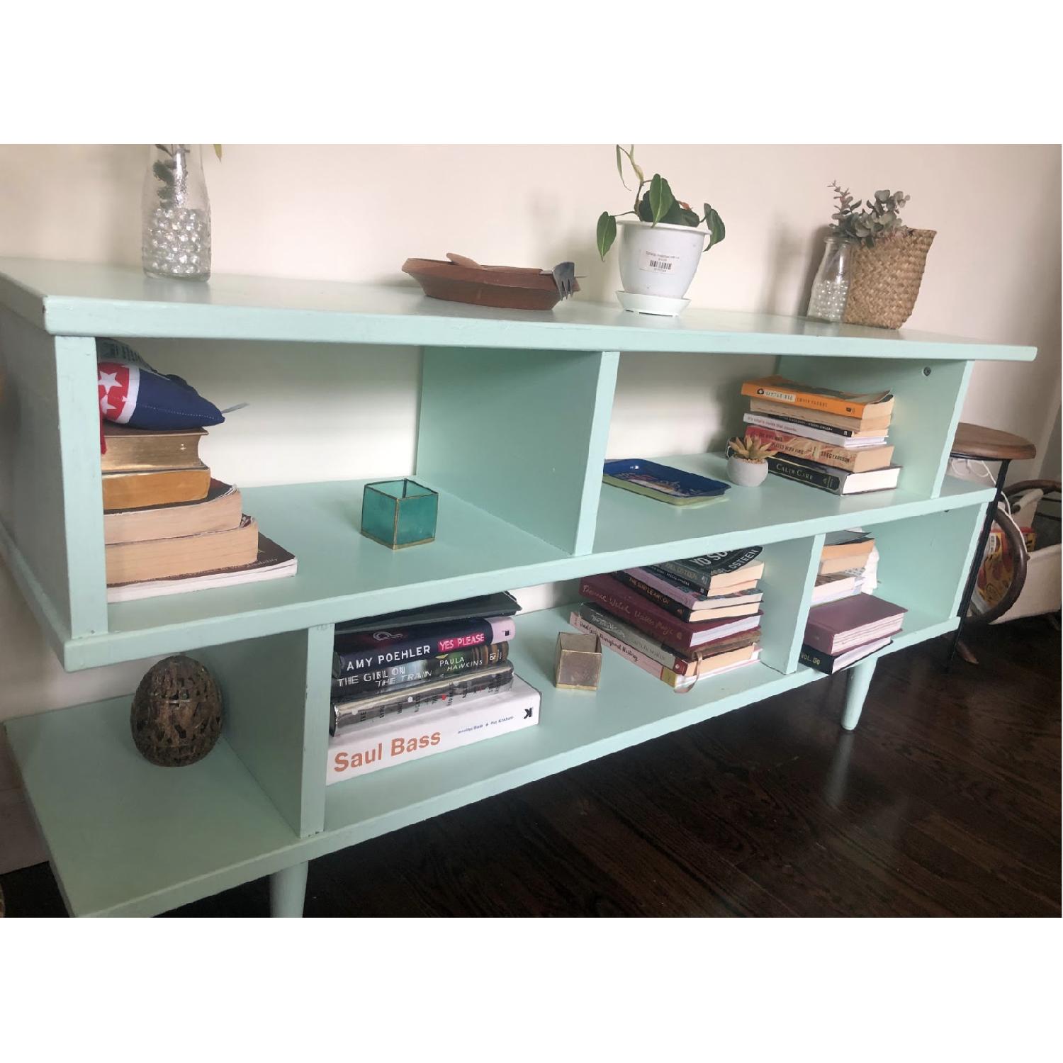 World Market Mint Green Geometric Bookshelf - image-2