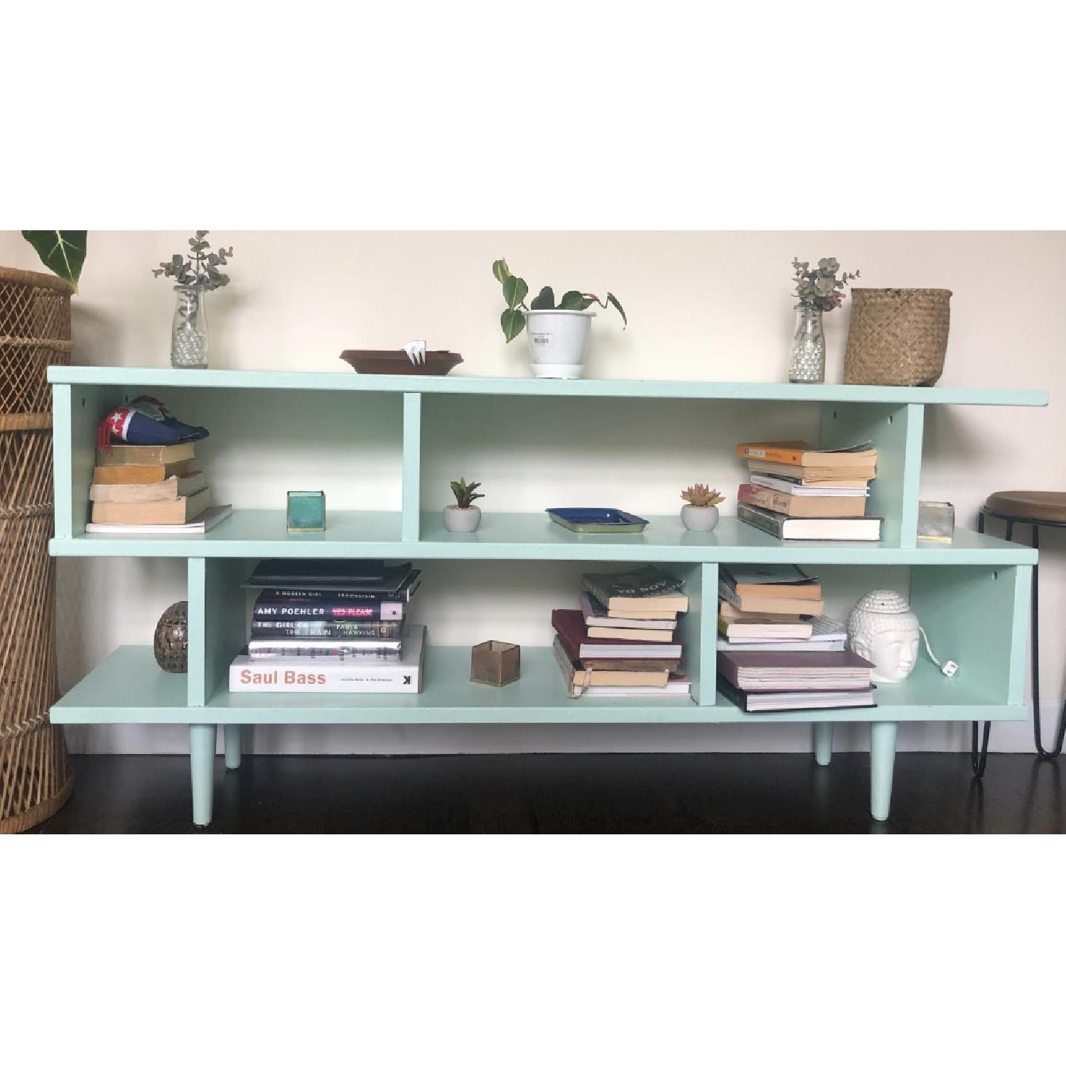 World Market Mint Green Geometric Bookshelf - image-3