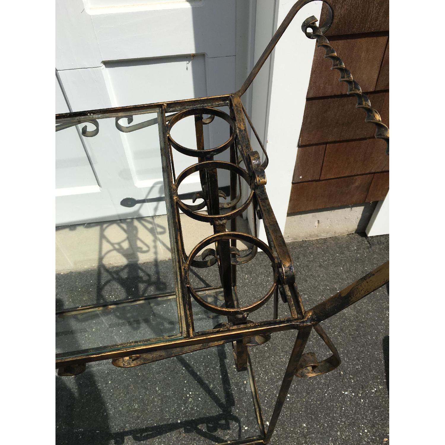 Antique Brass Bar Cart - image-3
