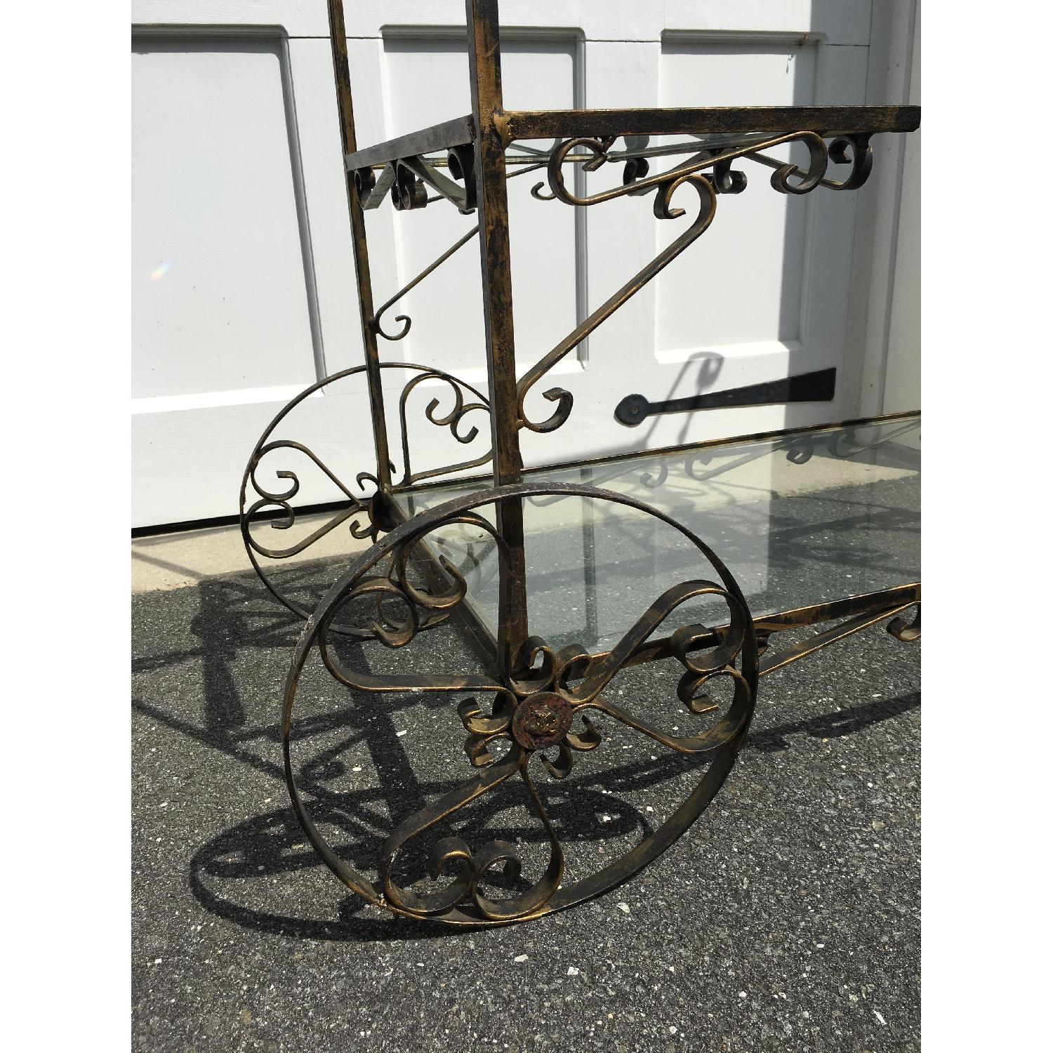 Antique Brass Bar Cart - image-5