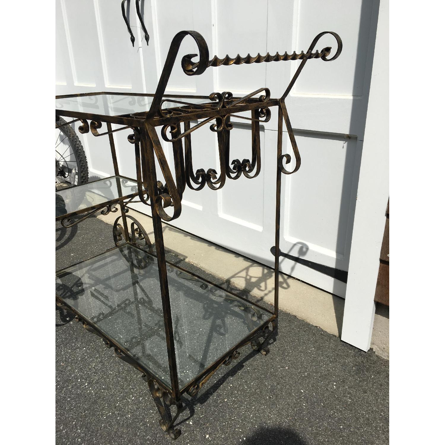 Antique Brass Bar Cart - image-6