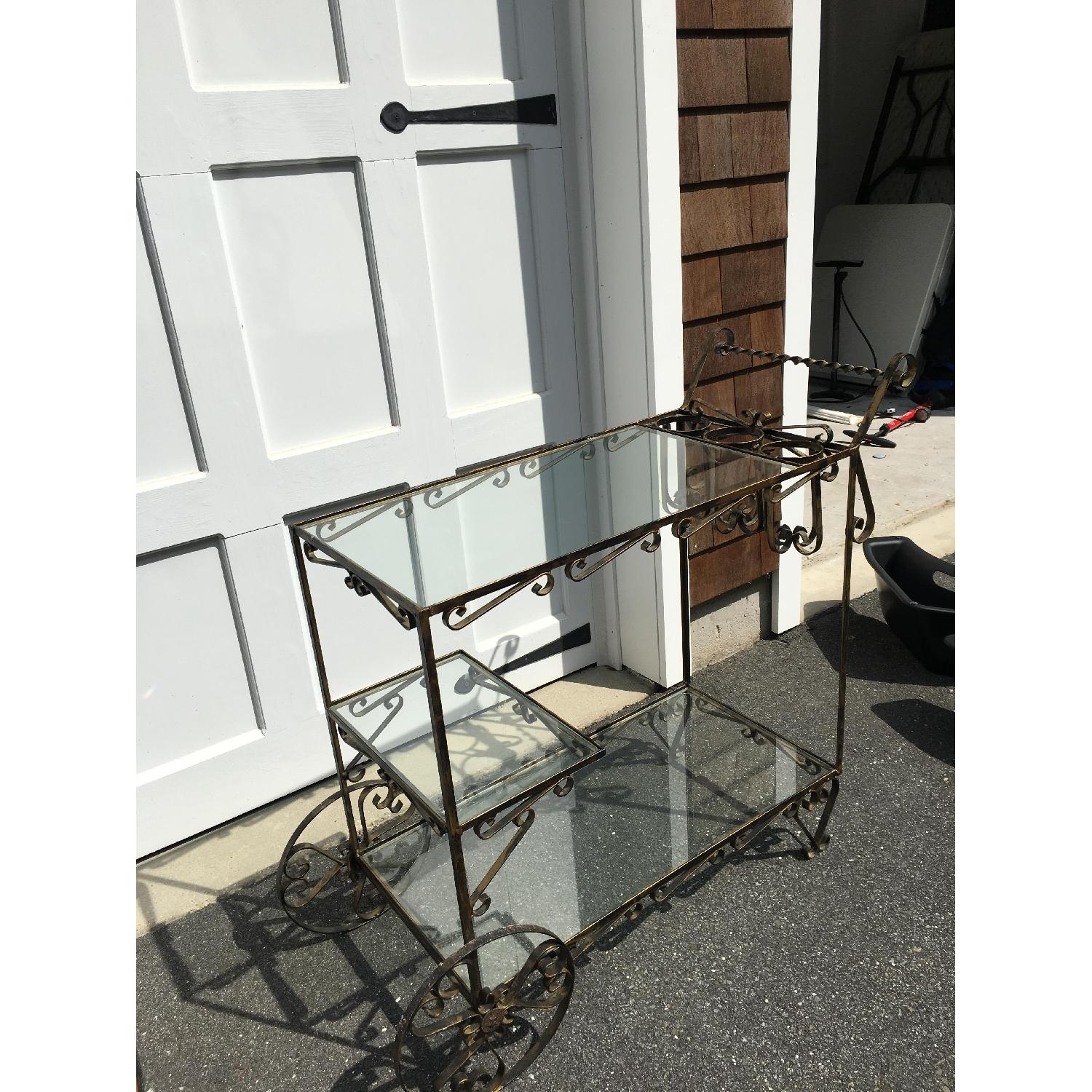 Antique Brass Bar Cart - image-4