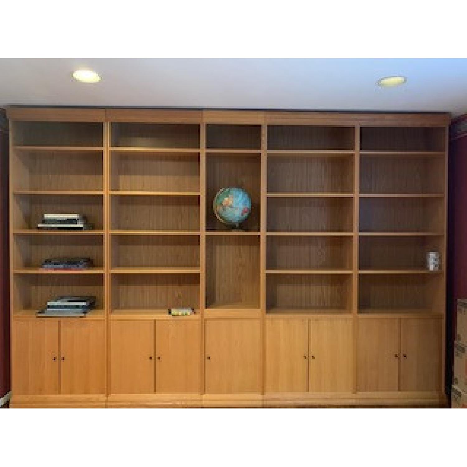 Workbench Solid Oak Bookshelves AptDeco