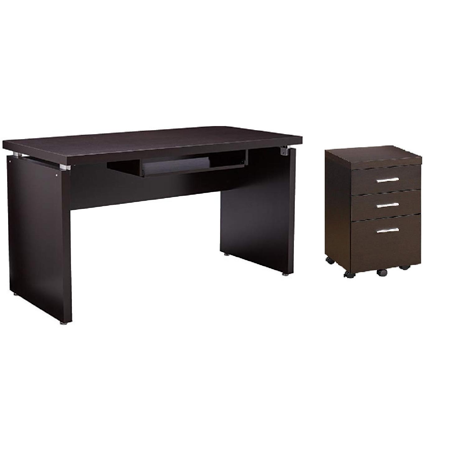 Coaster Fine Furniture Skylar Desk & Filing Cabinet - image-1
