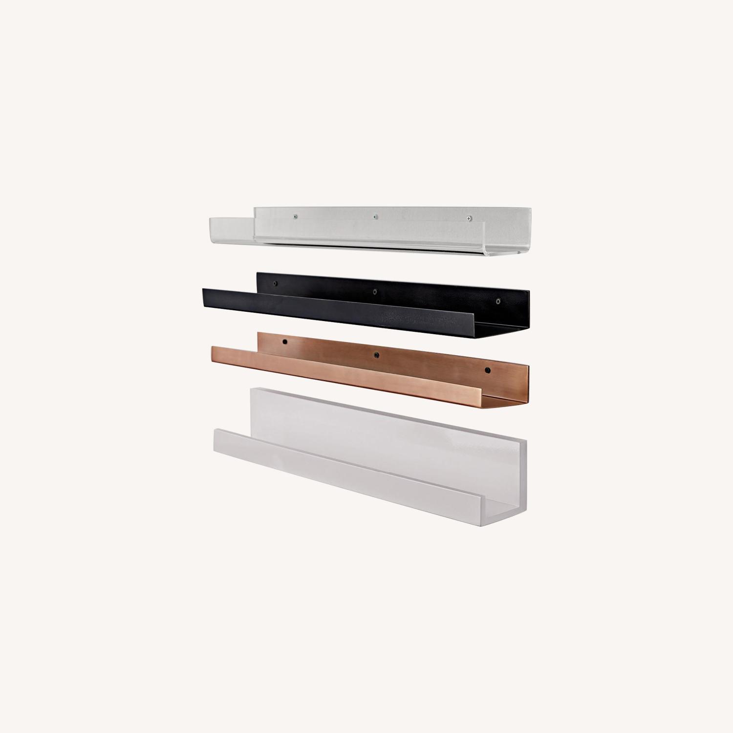 CB2 Steel Floating Picture Ledge Wall Shelves AptDeco