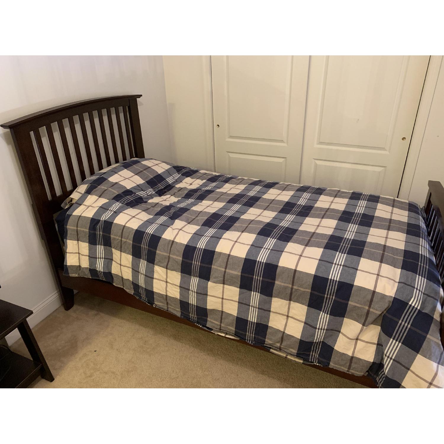 Bob's Tribeca Twin Dark Brown Bed Frame AptDeco