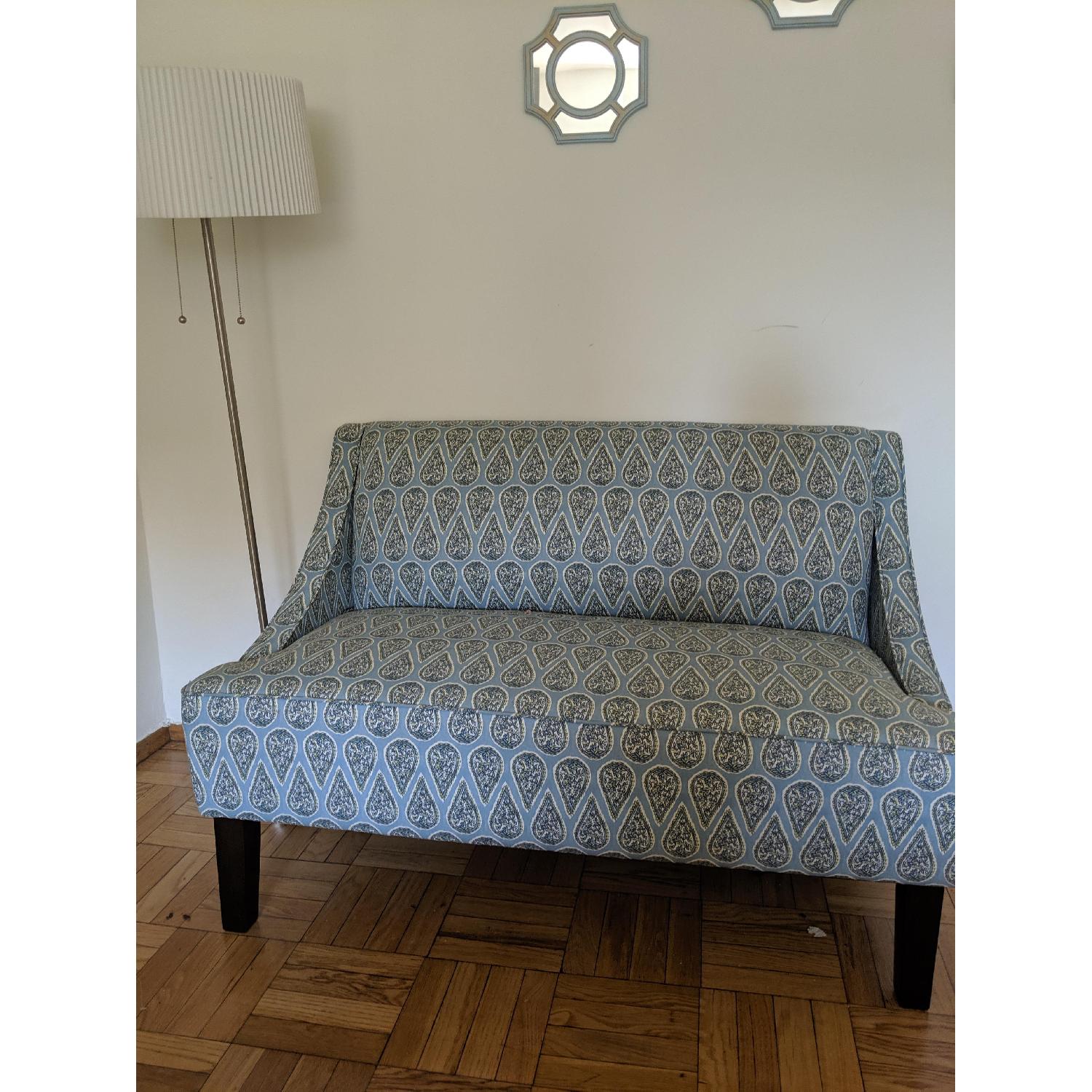 Target Seaford Swoop Loveseat in Mist Blue - image-1