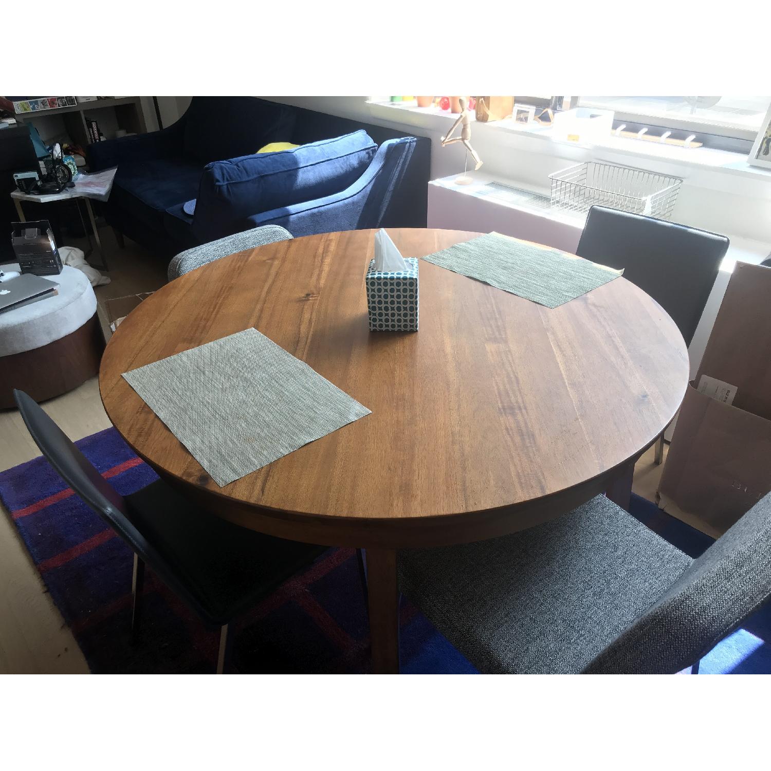 CB2 Round Wood Dining Table AptDeco