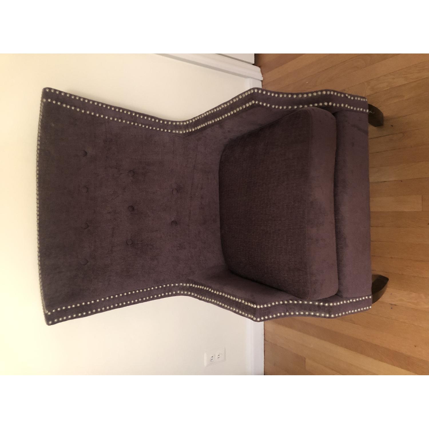 Christopher Knight Home Eggplant Tufted Accent Chairs - image-1