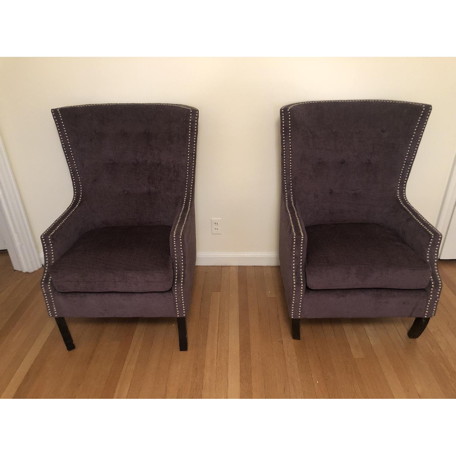 Christopher Knight Home Eggplant Tufted Accent Chairs AptDeco