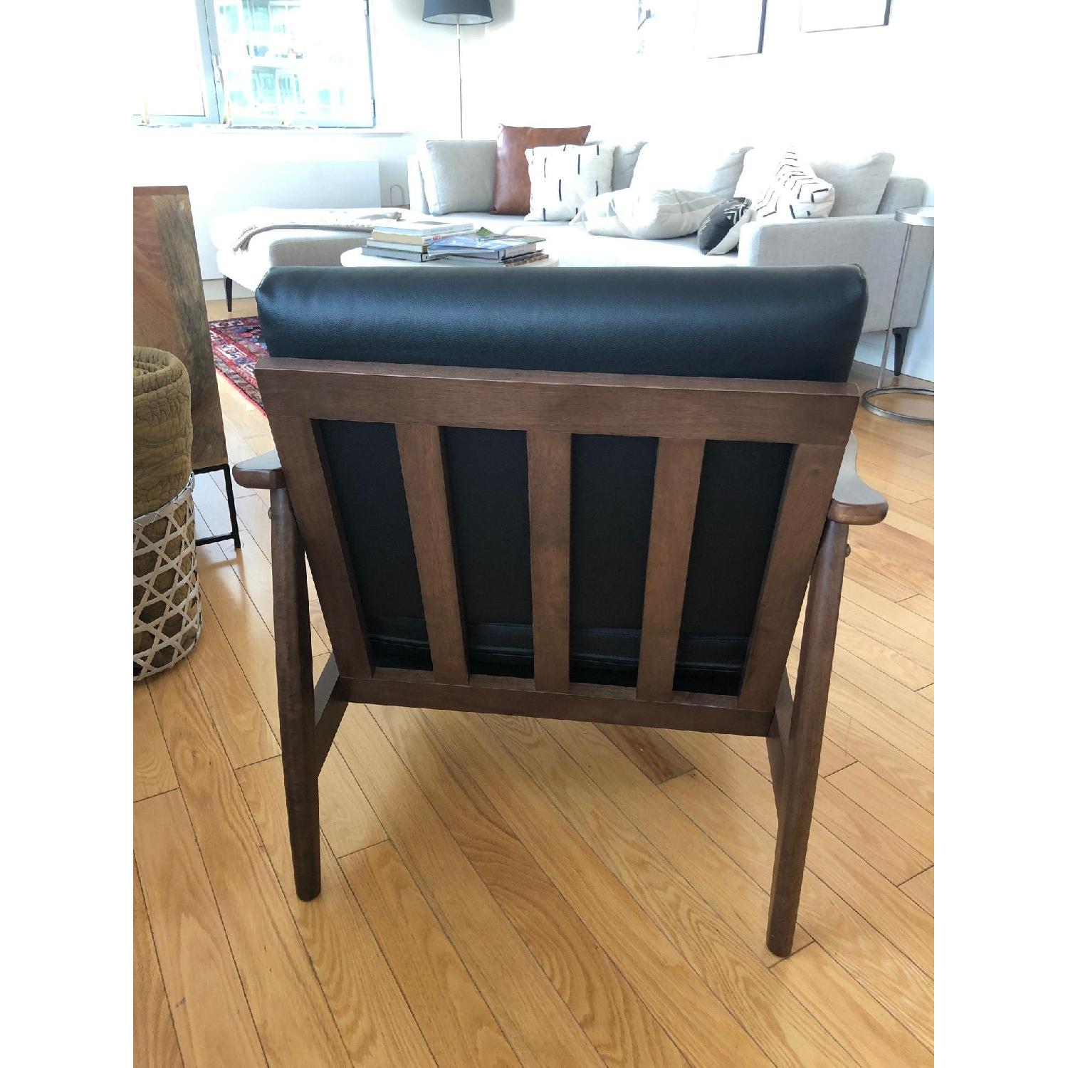 Baxton Studio Bianca Mid Century Modern Faux Leather Chair - image-3