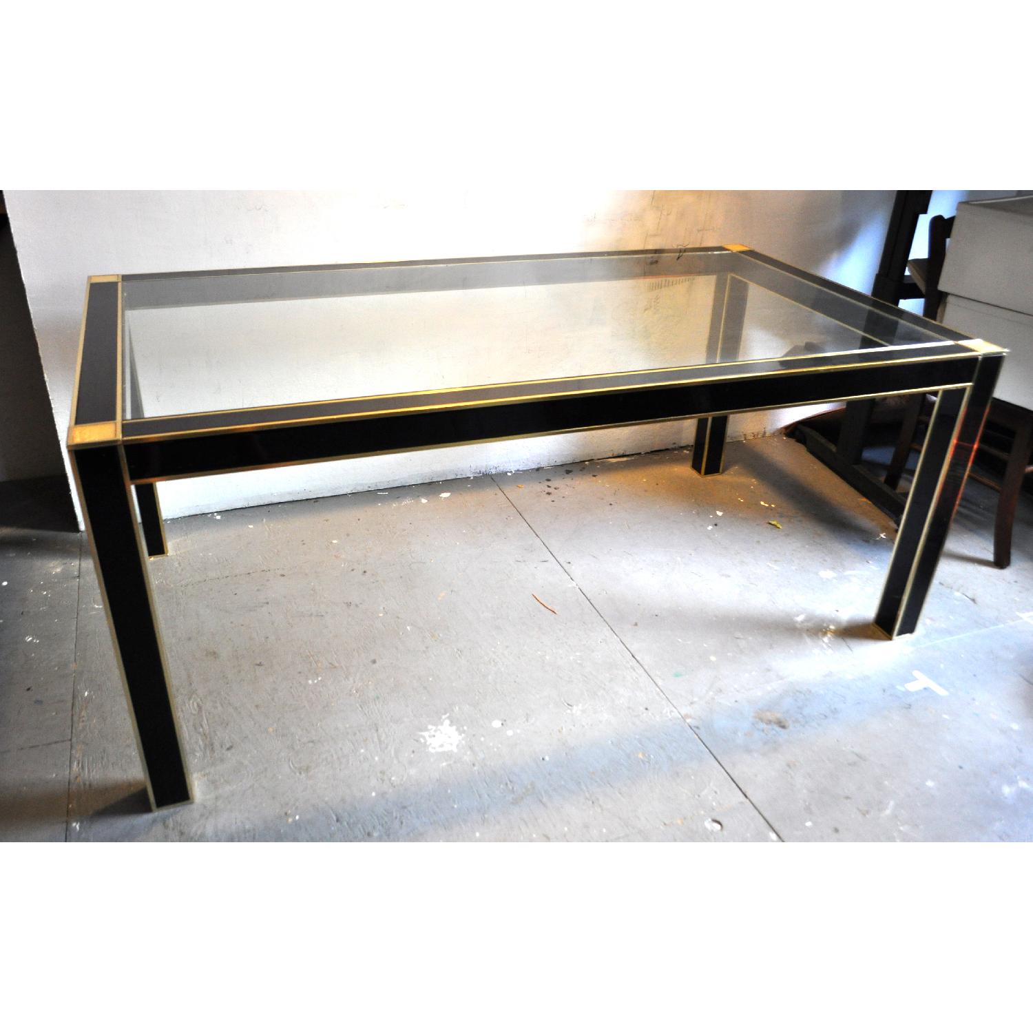 Vintage 1920's Art Deco Glass Dining Table - image-1