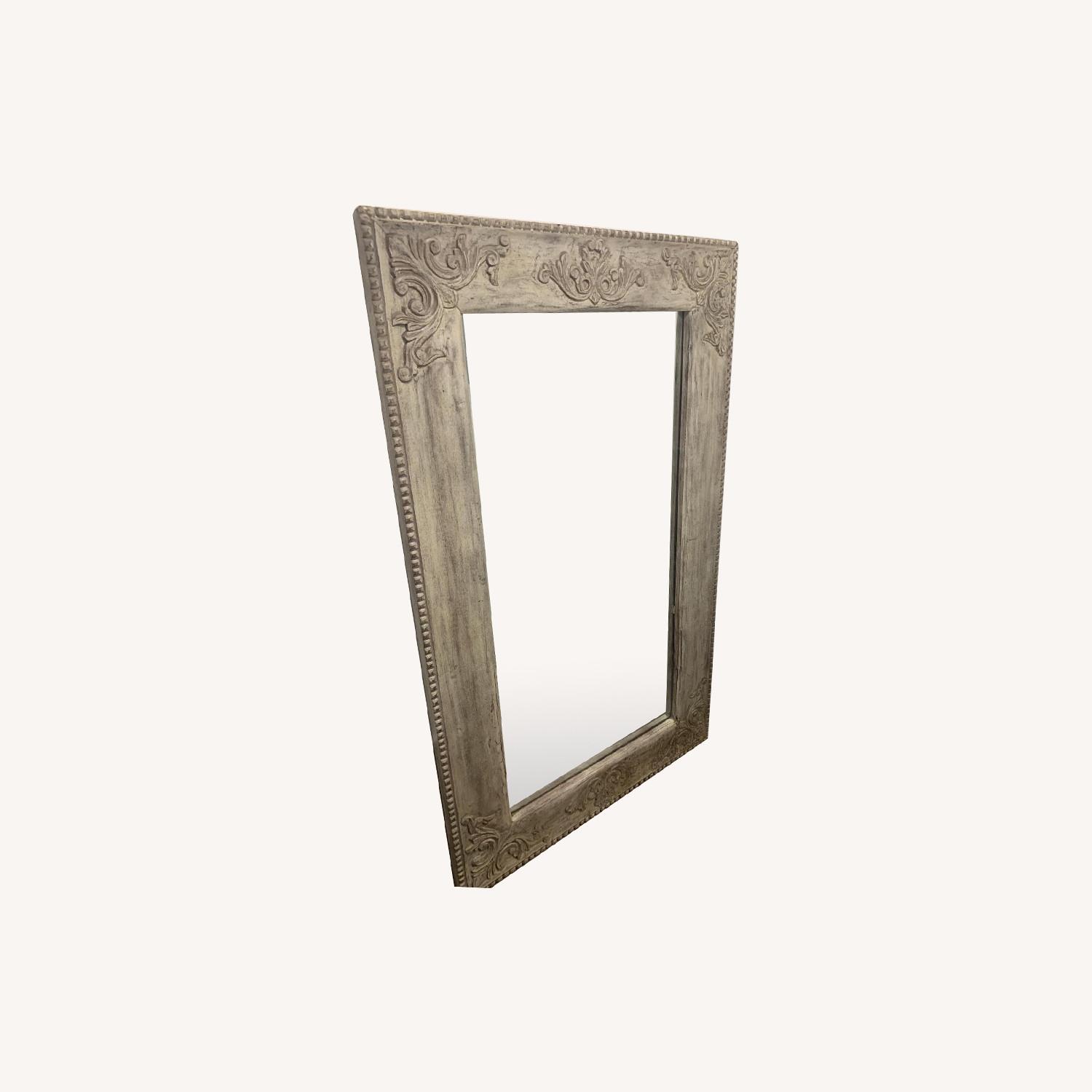 Full Length Solid Wood Standing Carved Mirror - image-0