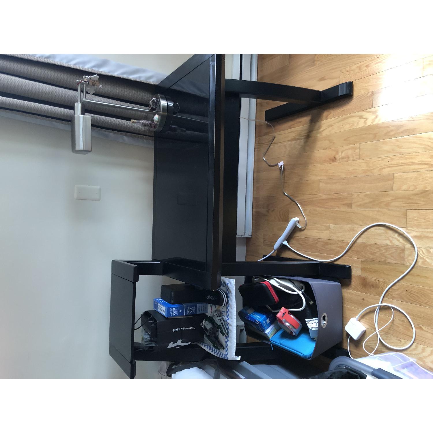 Black Glass Computer Desk - image-2