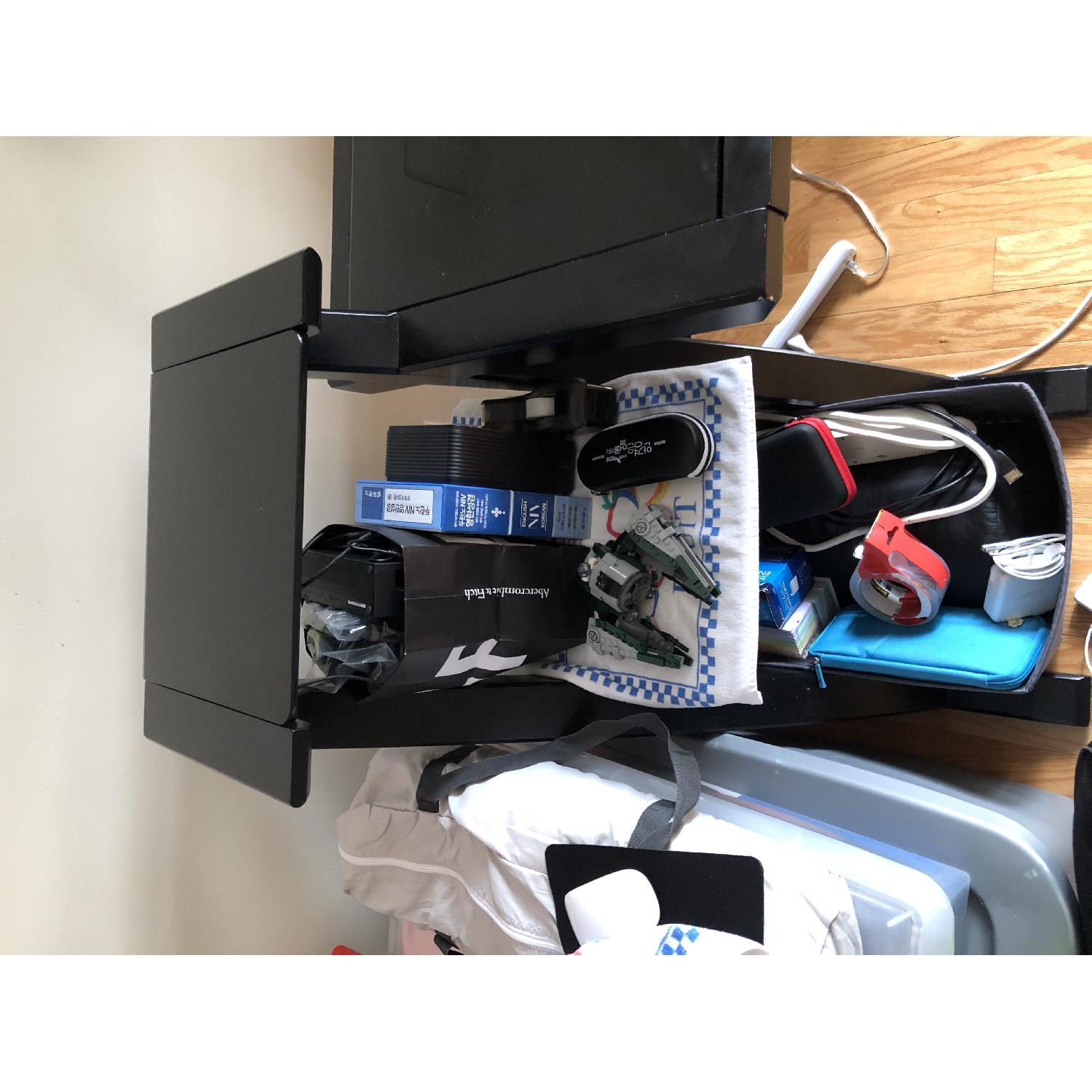 Black Glass Computer Desk - image-7