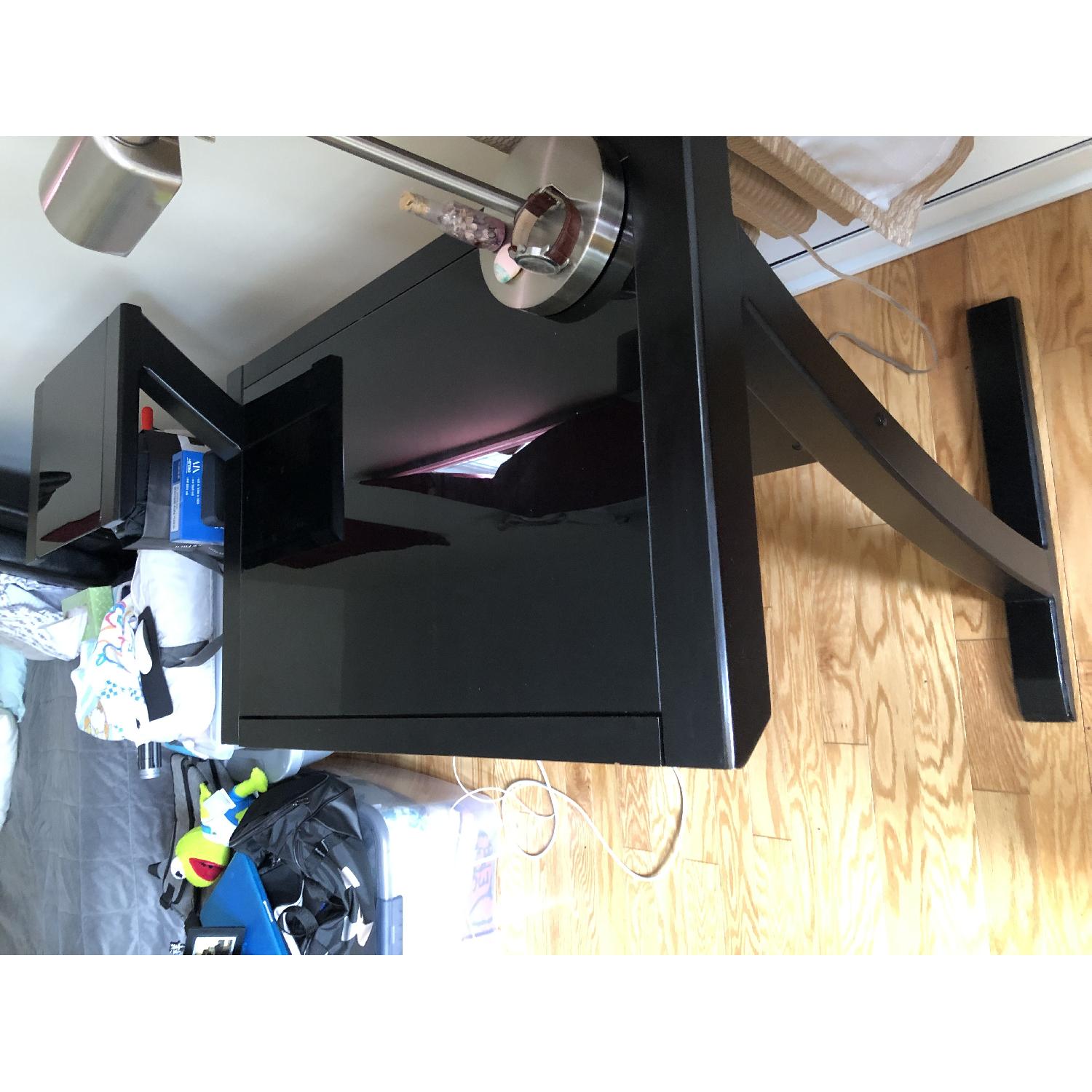 Black Glass Computer Desk - image-5