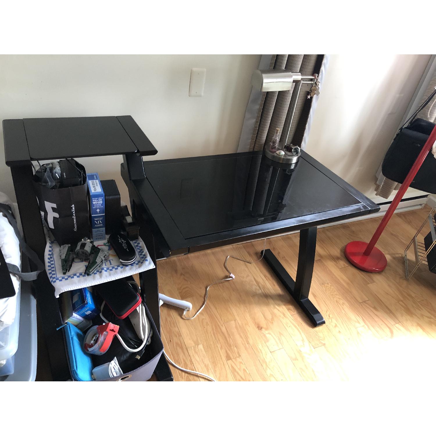 Black Glass Computer Desk - image-6
