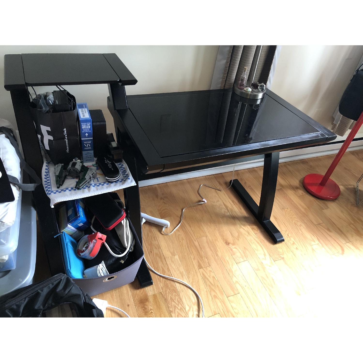 Black Glass Computer Desk - image-8
