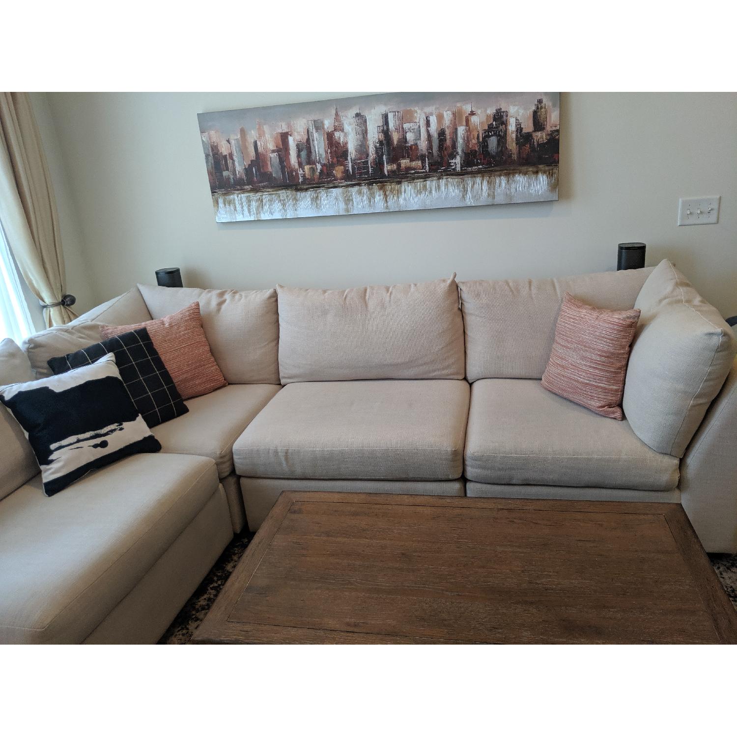 Bassett Beckham Linen Sectional Sofa - image-2