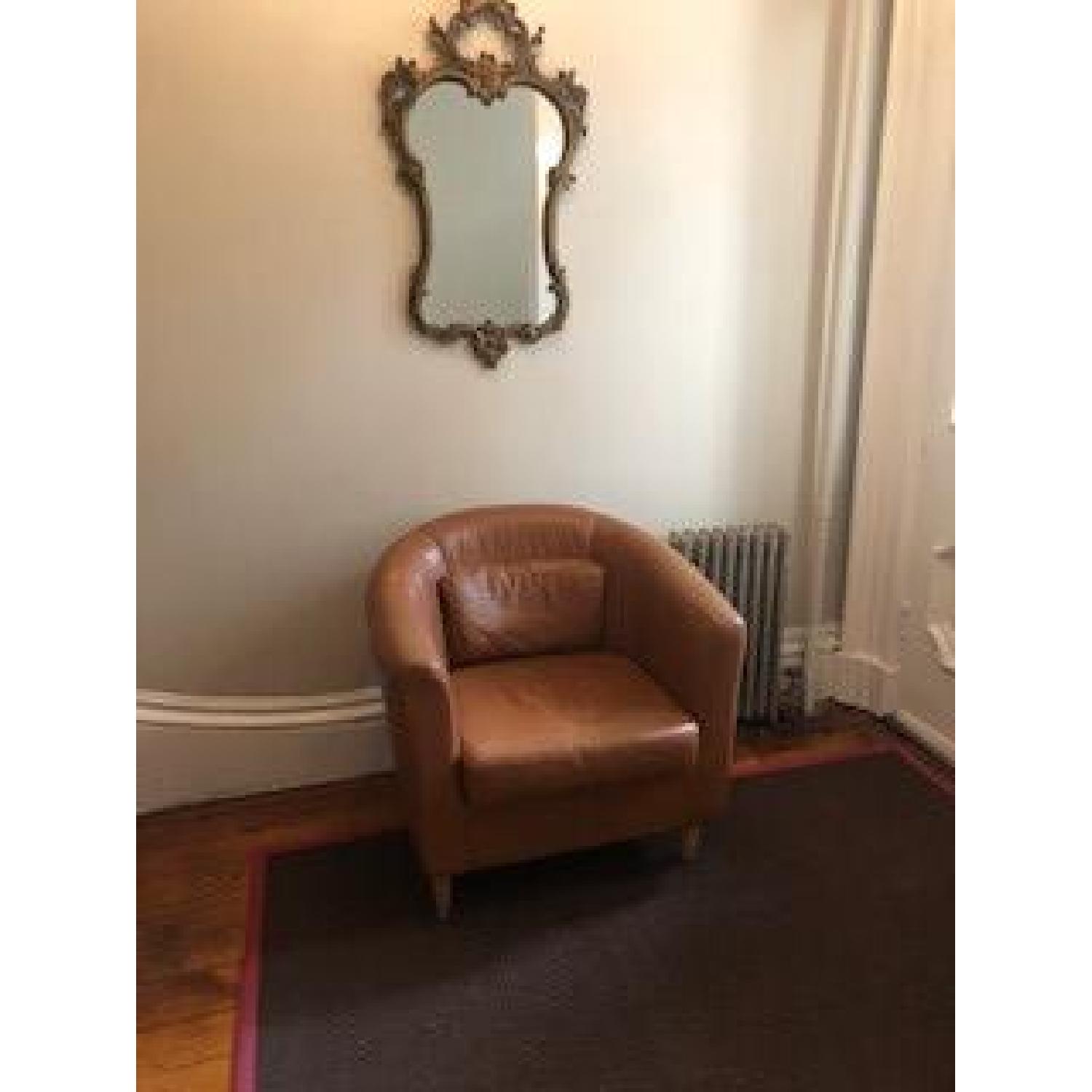 Ikea Leather Accent Chair - image-1