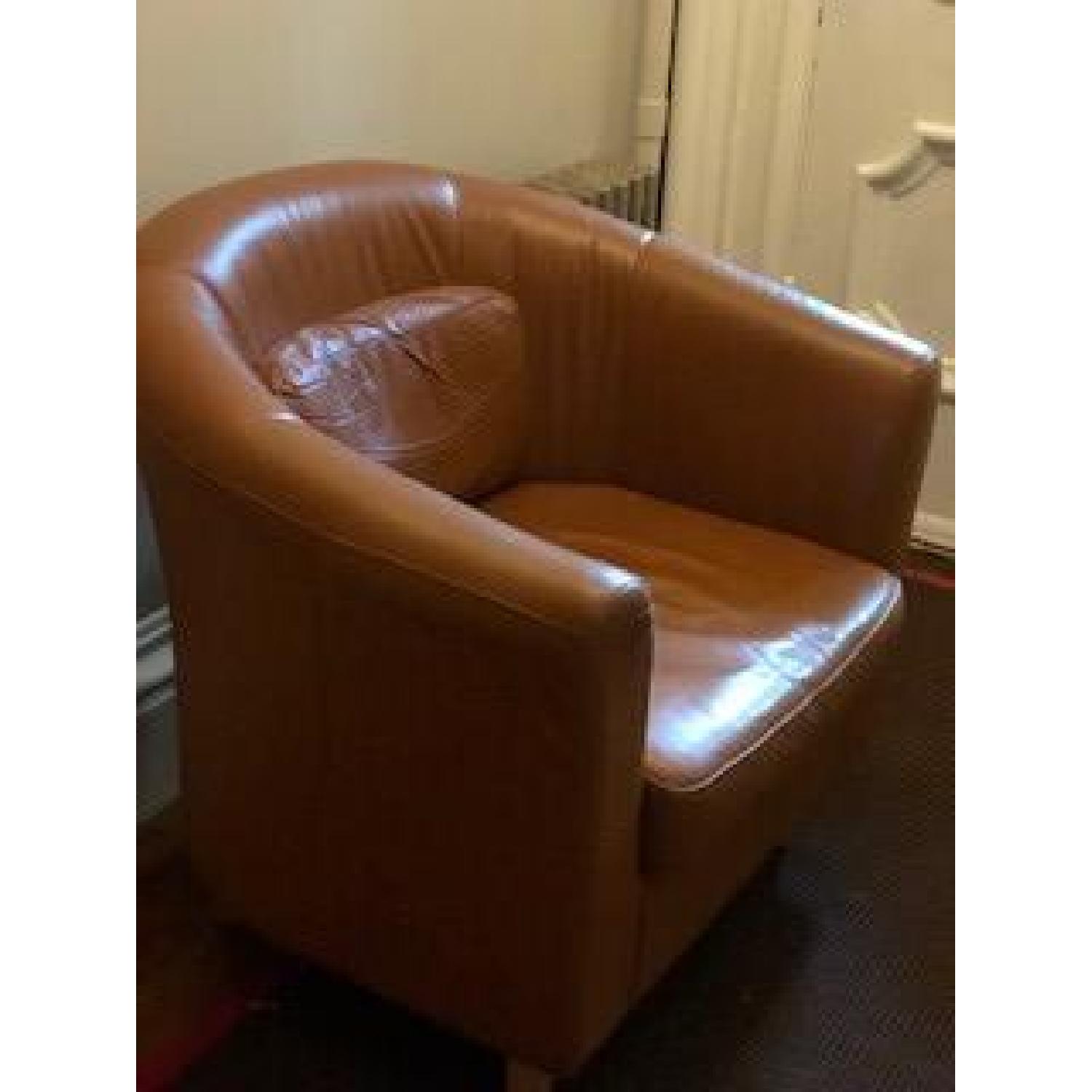 Ikea Leather Accent Chair - image-3