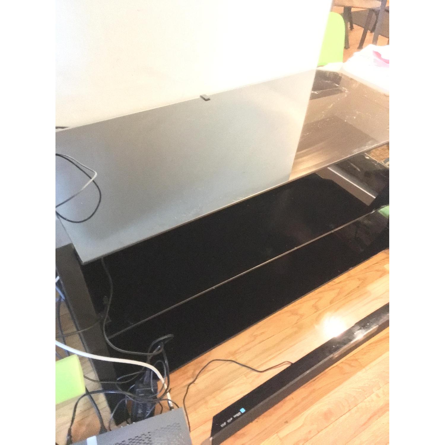 Black & Glass TV Stand AptDeco