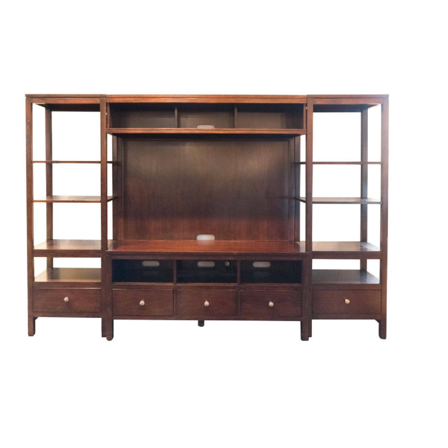 Bassett Redin Park Walnut Media Wall Unit - image-0