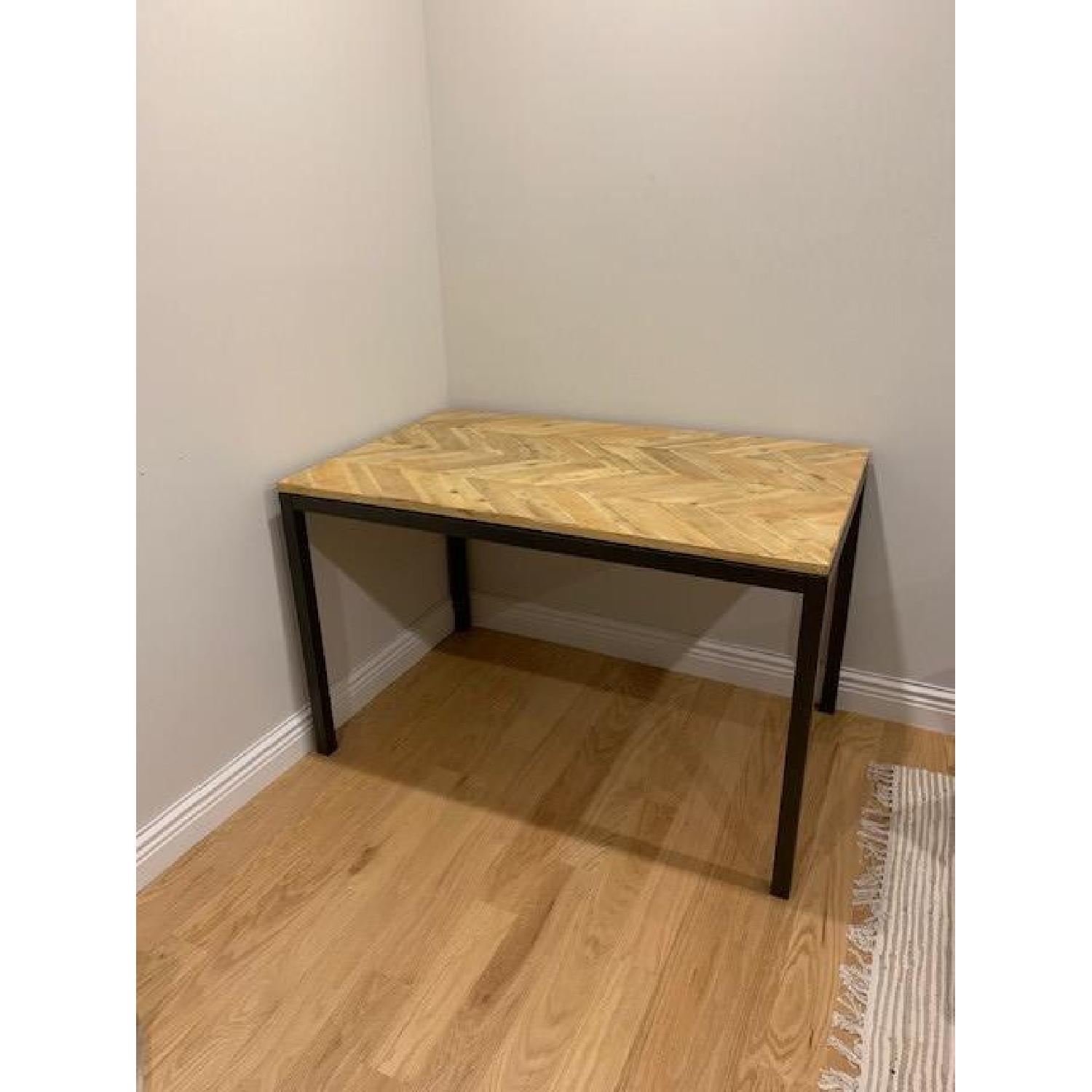 West Elm Chevron Box Frame Dining Table - image-1