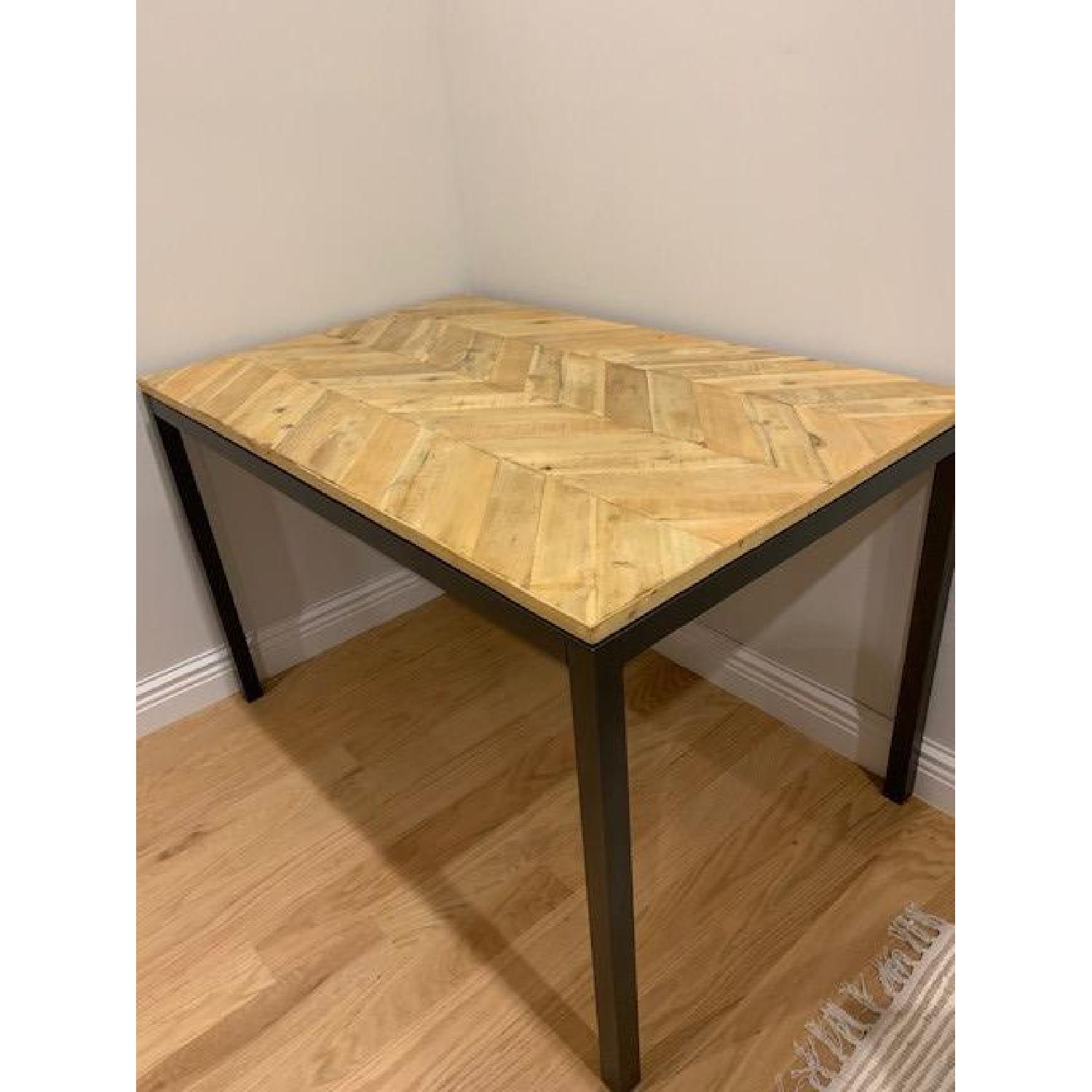 West Elm Chevron Box Frame Dining Table - image-3