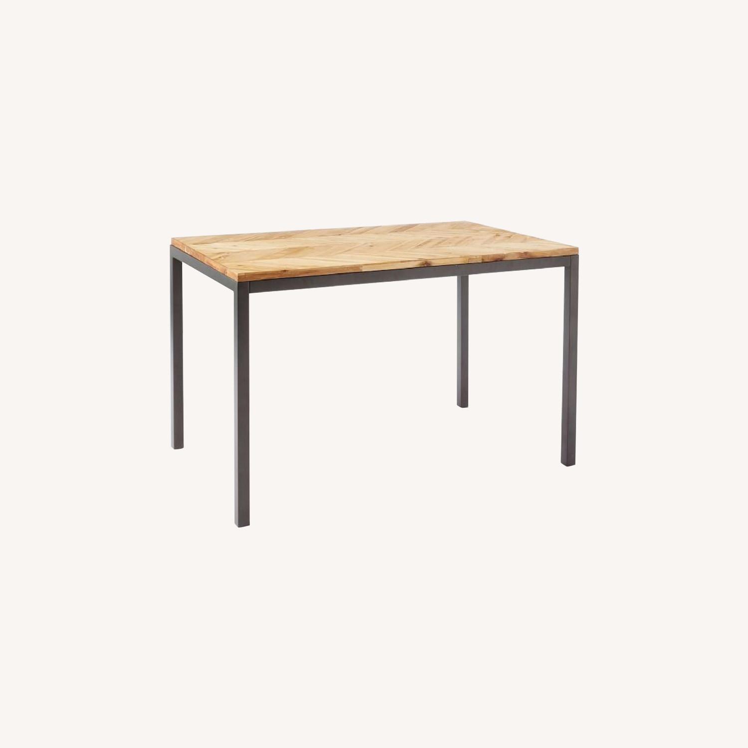 West Elm Chevron Box Frame Dining Table - image-0