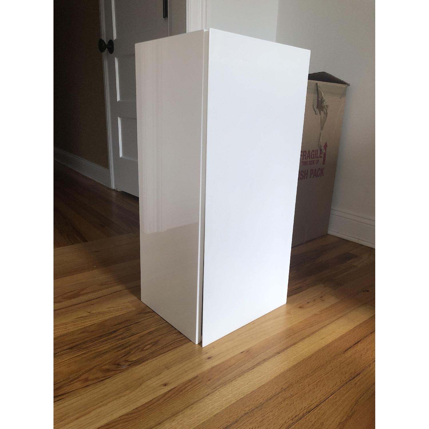 CB2 White Lacquer Storage Shelf - image-2